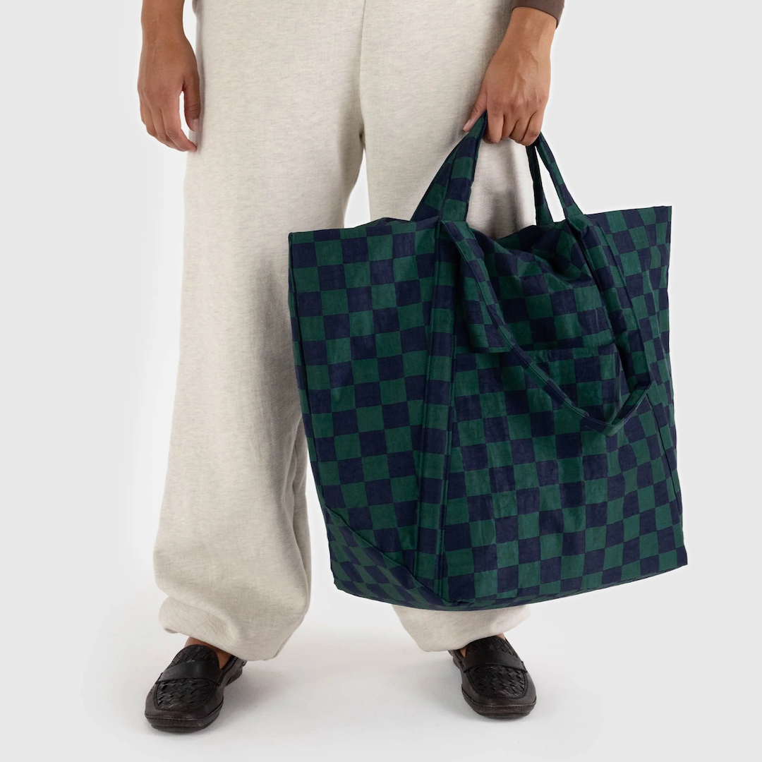 Baggu green checkerboard online