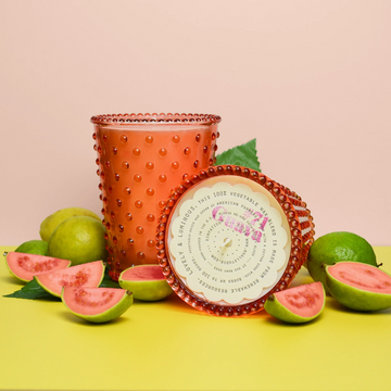 Hobnail Candle - Guava