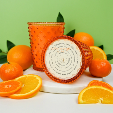 Hobnail Candle - Sicillian Orange