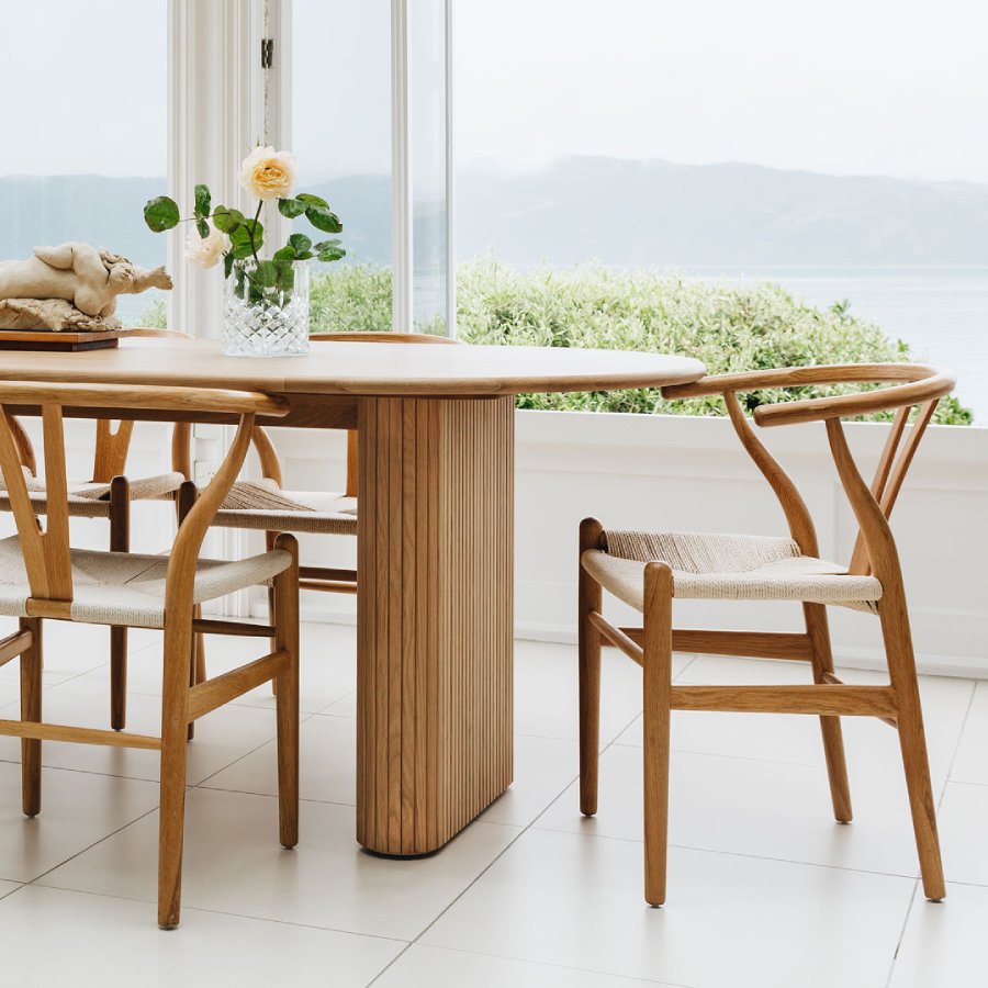 Wishbone Dining Chair - Oak with Natural Seat