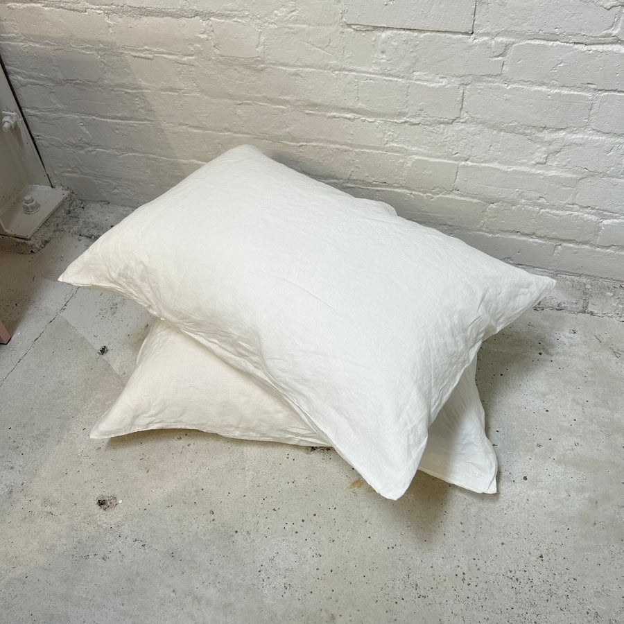 Toetoe Linen Pillowcase Pair - Chalk