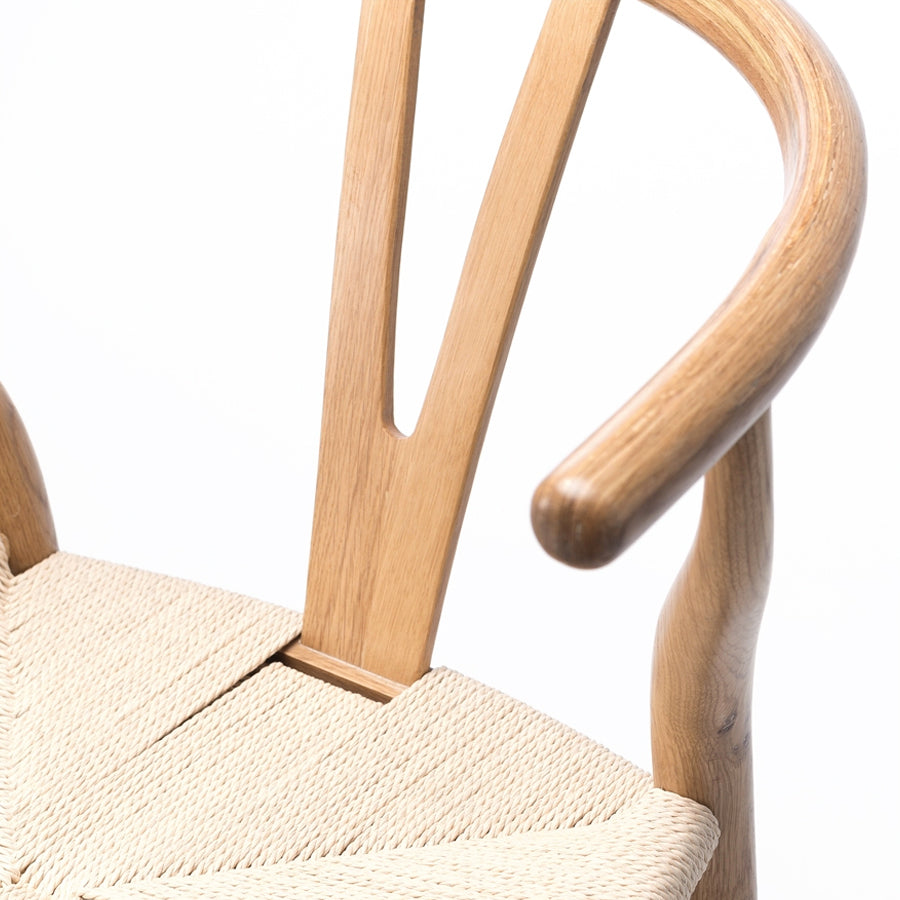 Wishbone Dining Chair - Oak with Natural Seat