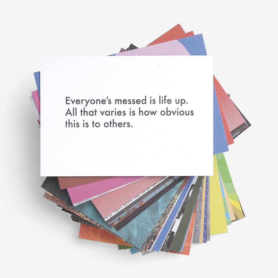 The School of Life Calm Prompt cards stack with one quote