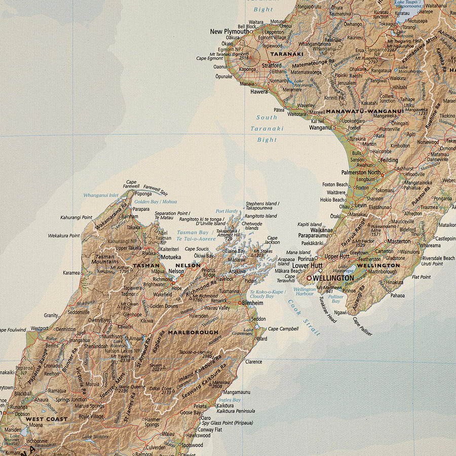 Aotearoa New Zealand Canvas Map