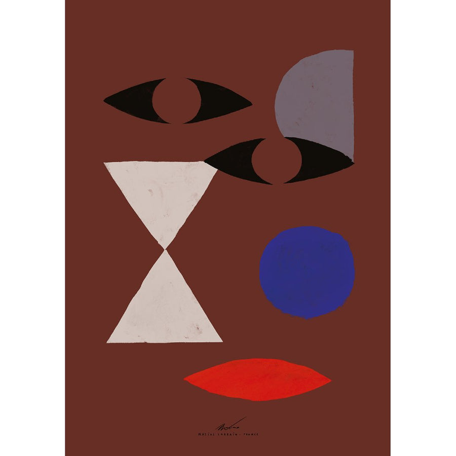 Abstract Face Print - 50 x 70cm