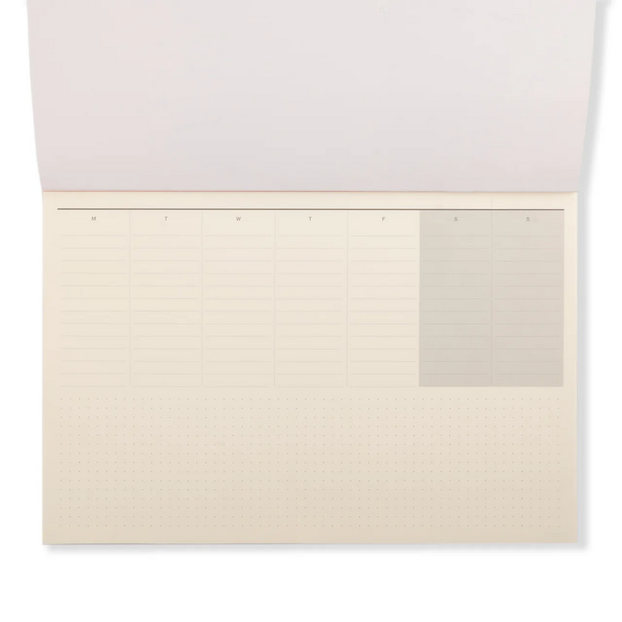 A4 Weekly Desk Pad - Blue & Mint