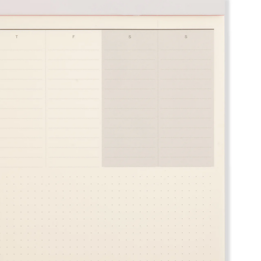 A4 Weekly Desk Pad - Blue & Mint