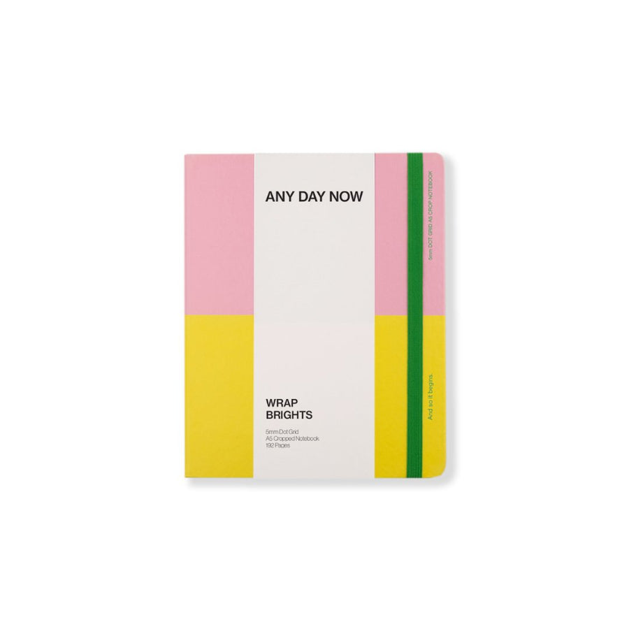 Classic Wrap Dot Grid Notebook - Pink & Yellow