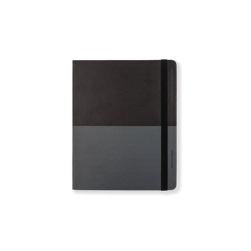 Classic Wrap Ruled Notebook - Black & Grey