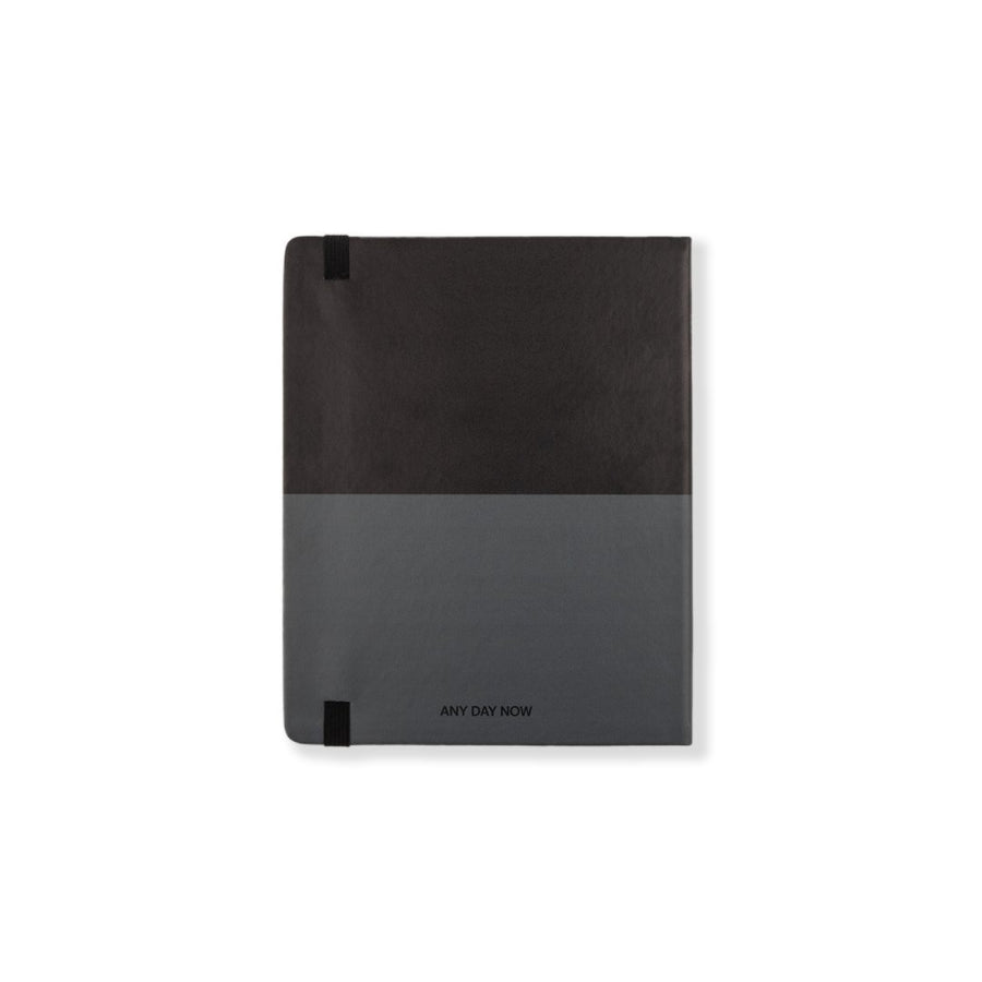 Classic Wrap Ruled Notebook - Black & Grey