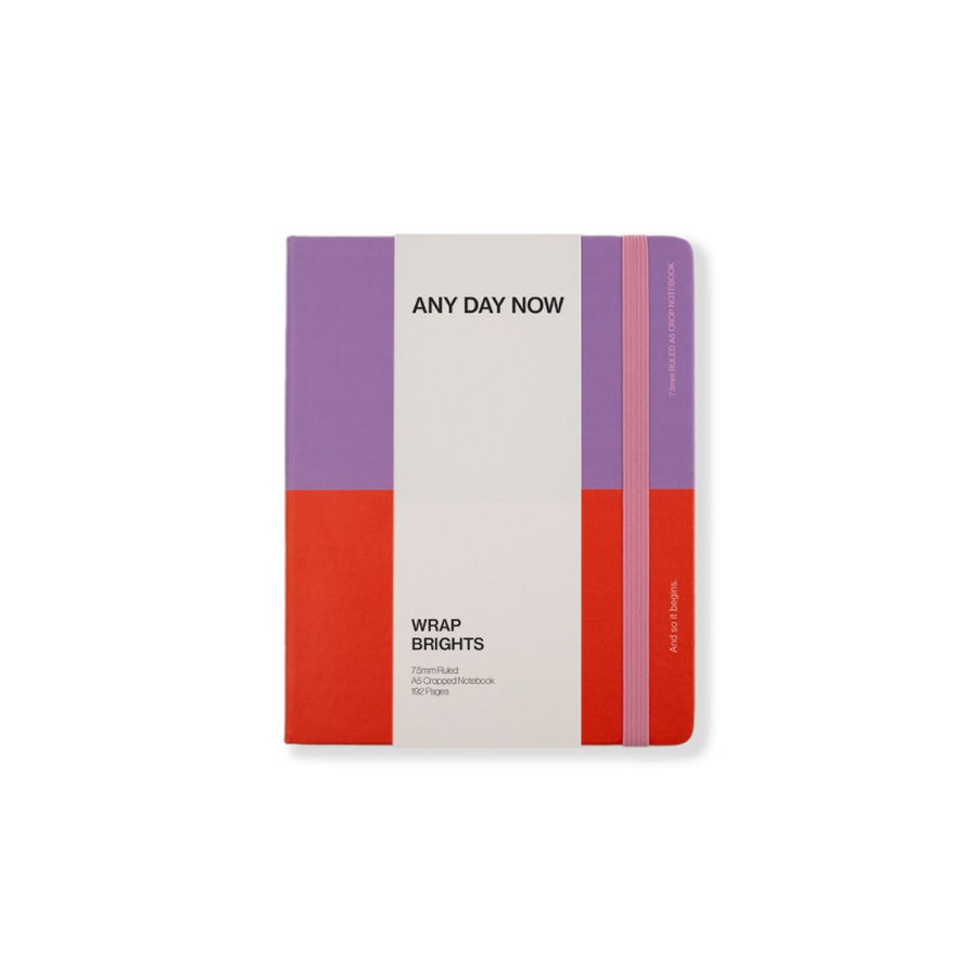 Classic Wrap Ruled Notebook - Purple & Red