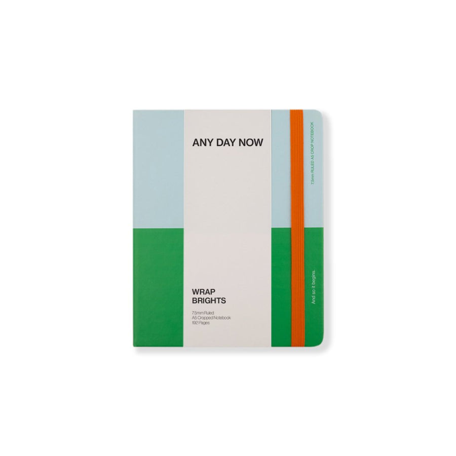 Classic Wrap Ruled Notebook - Sky & Green