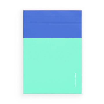 A4 Ruled Desk Pad - Blue & Mint