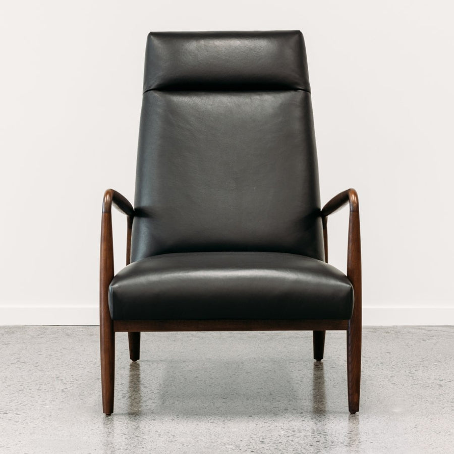 Aston Leather Armchair - Oxford Black