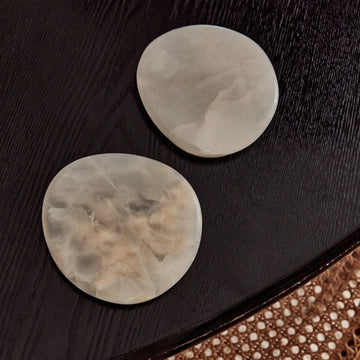 Stone Coaster Set of 2 - White Onyx