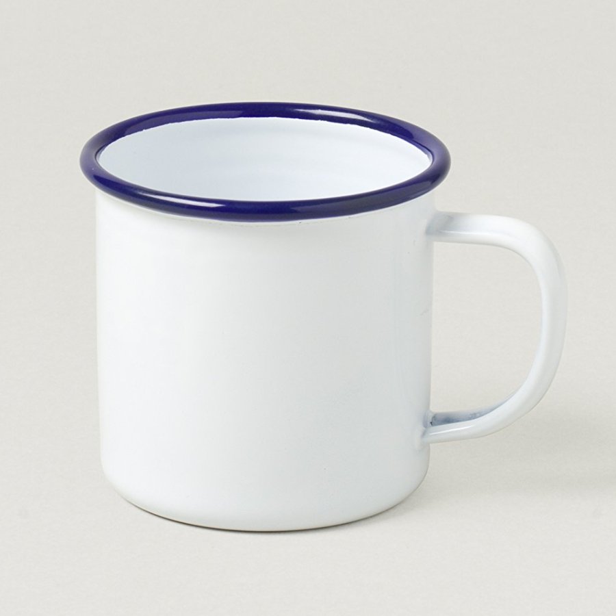 Enamel Mug - White & Blue