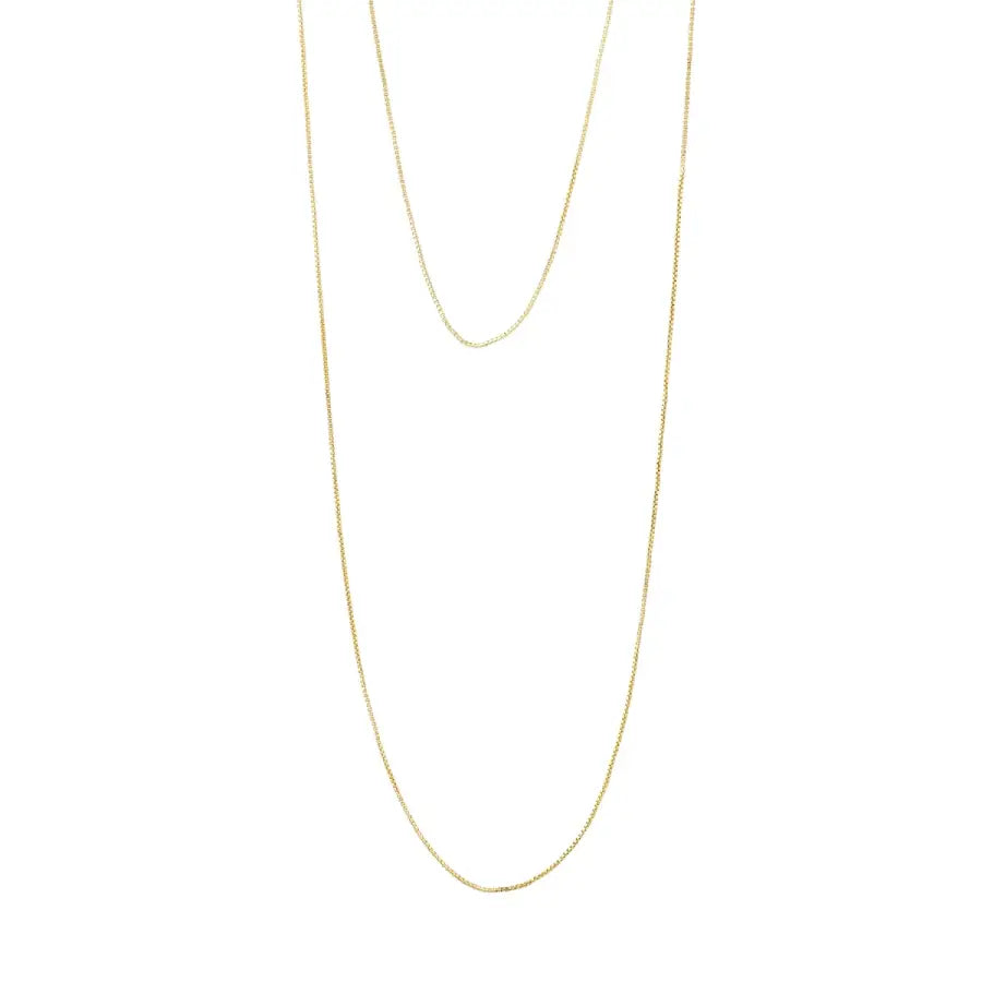 Hanna Box Chain 2 in 1 Necklace - Gold