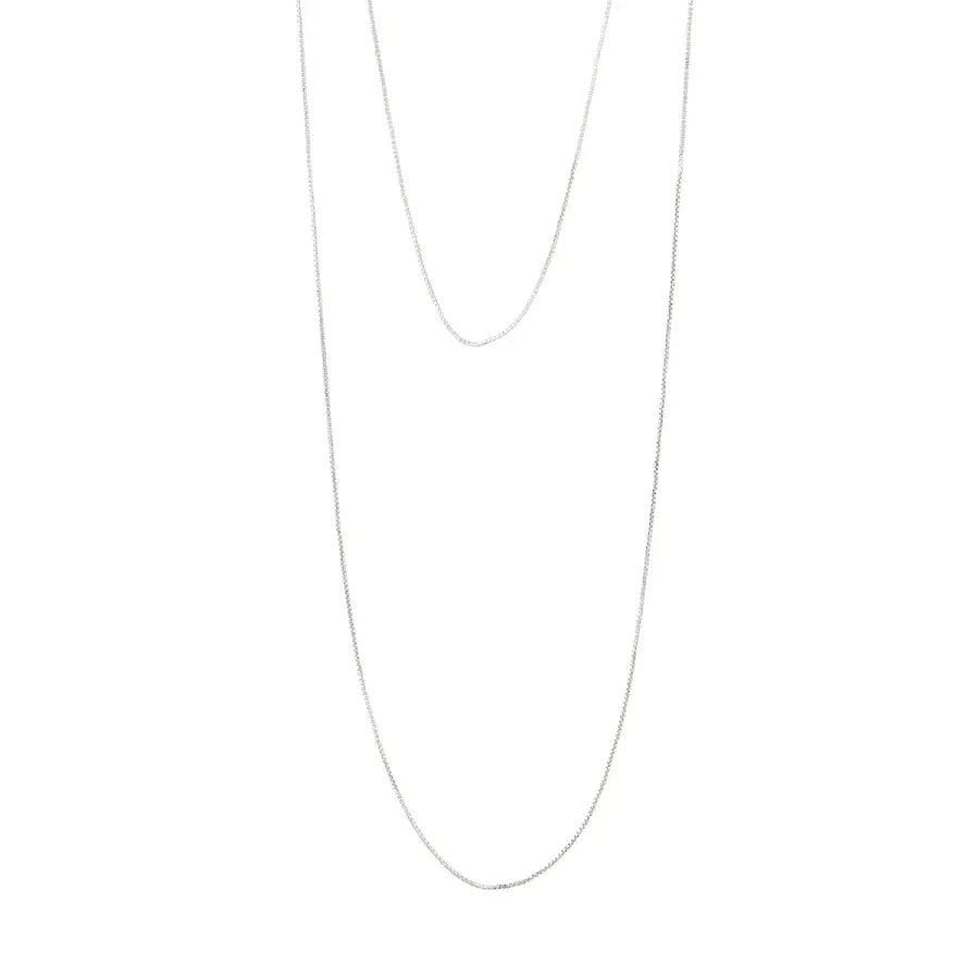 Hanna Box Chain 2 in 1 Necklace - Silver