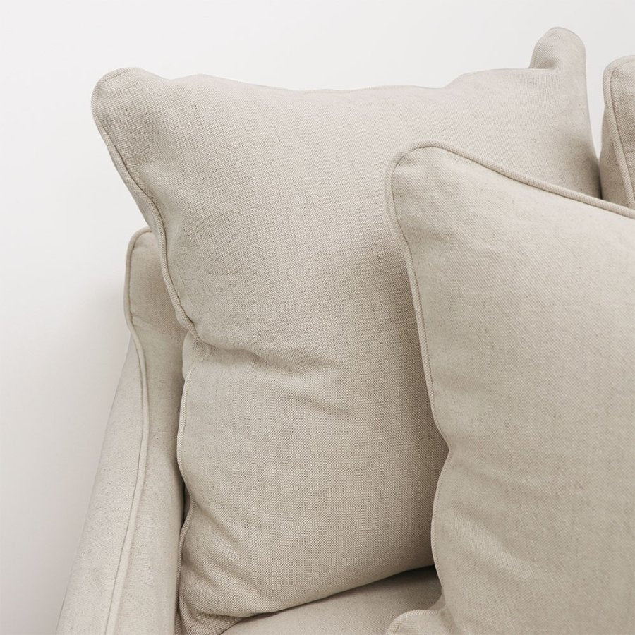 Hokio 3.5 Seat Slipcover Sofa with Chaise - Oatmeal