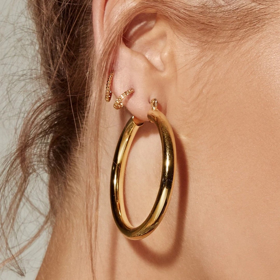 Amalfi Tube Hoops - Gold