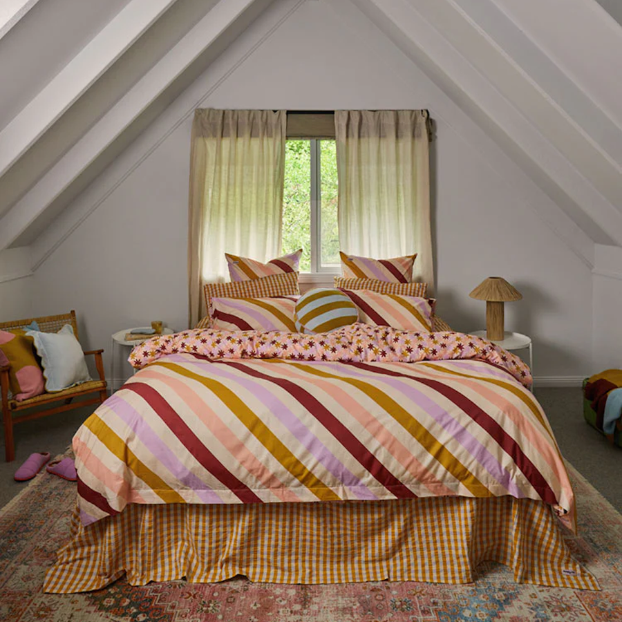 Euro Pillowcase Set - Crimson Maypole