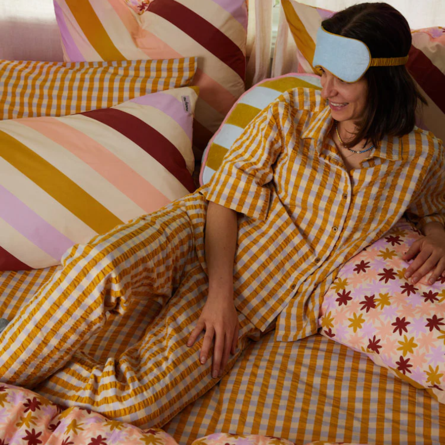 Euro Pillowcase Set - Crimson Maypole