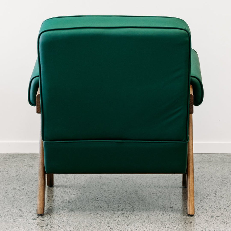 Nikko Leather Armchair - Green