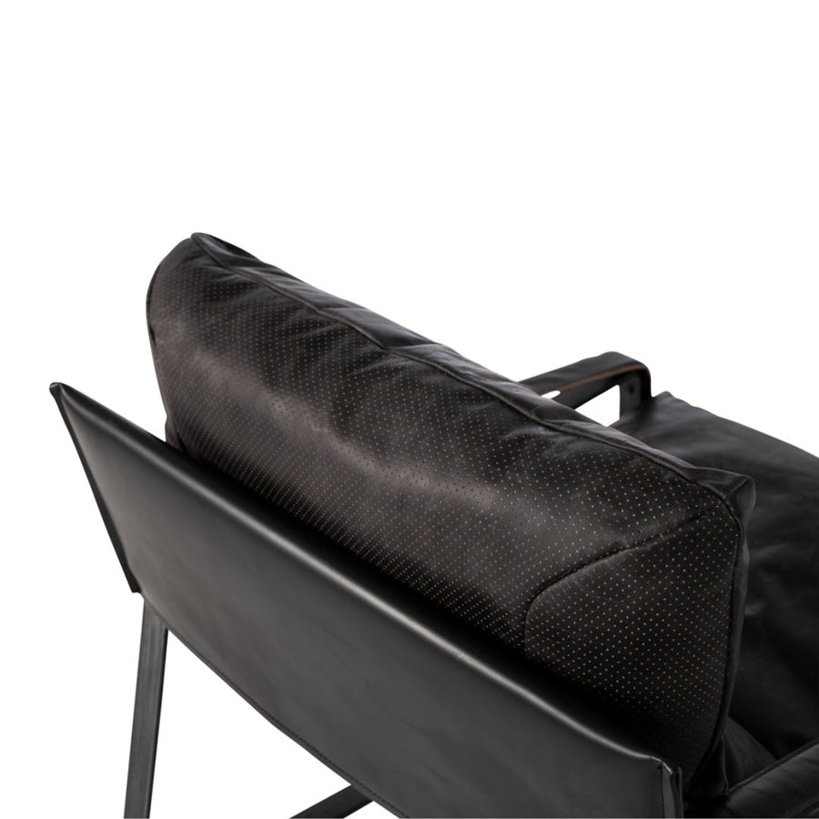 Owaka  Armchair - Black Leather