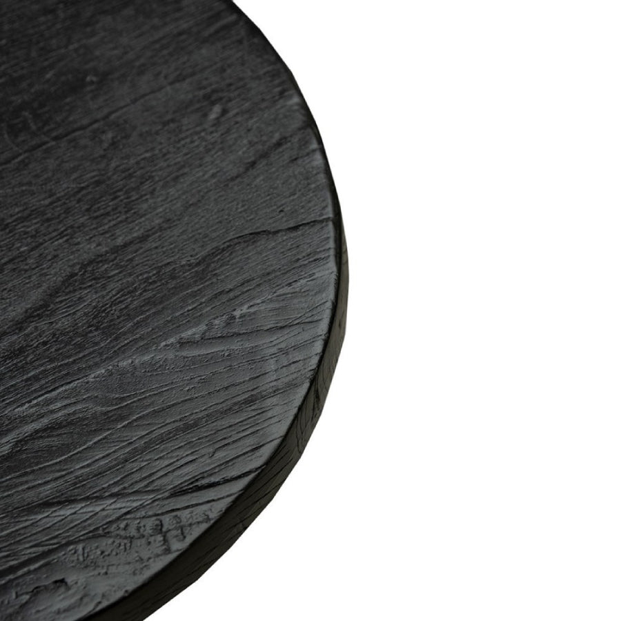 Parq Footstool Round - Black
