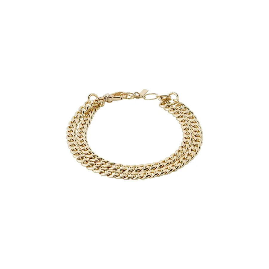 Blossom Curb Chain 2 in 1 Bracelet - Gold
