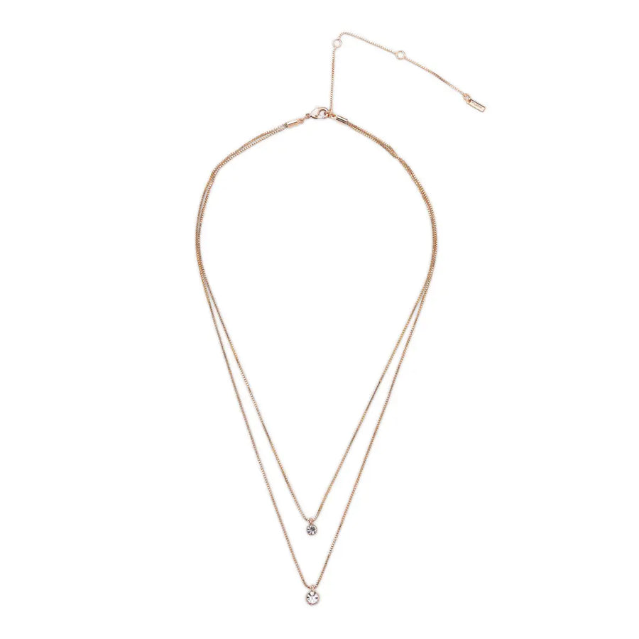 Lucia Pi Necklace - Rose Gold