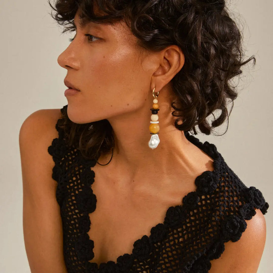 Naila Earrings - Multi/Gold