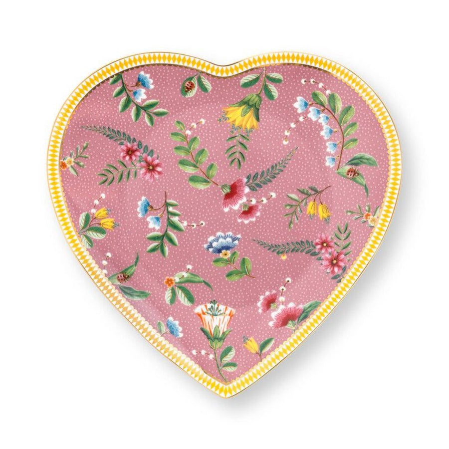 La Majorelle Set of 2 Heart Plates - Pink