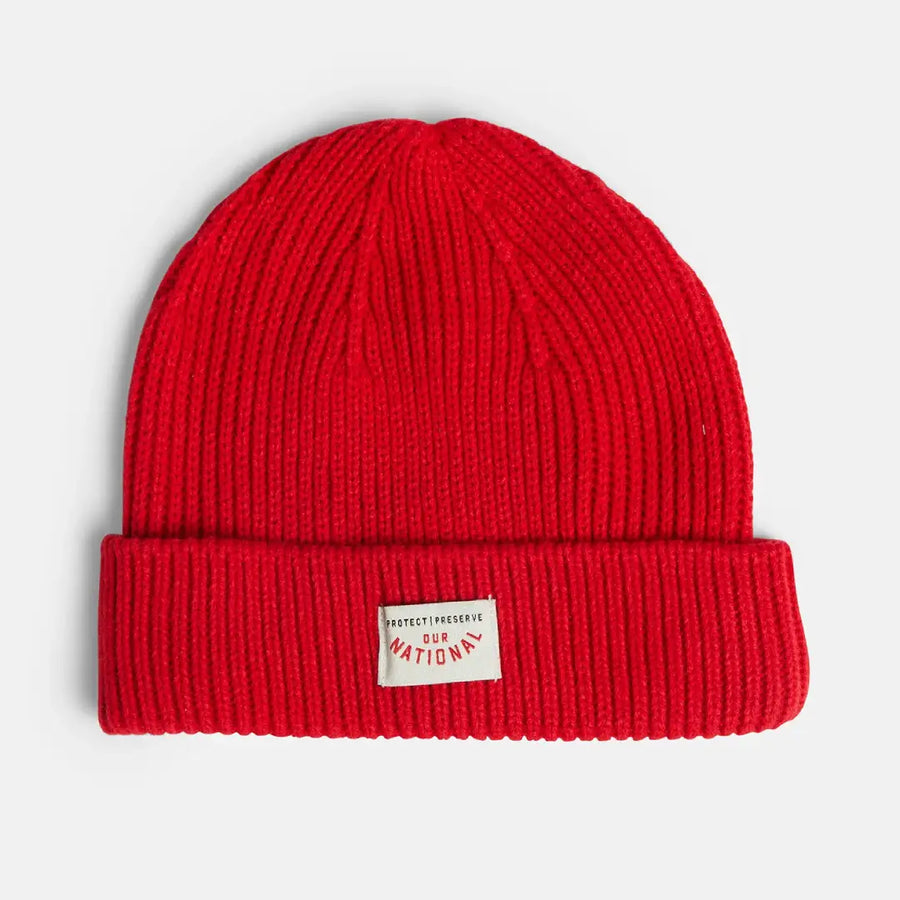 Racer Knit Beanie - Red