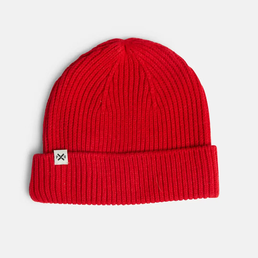 Racer Knit Beanie - Red