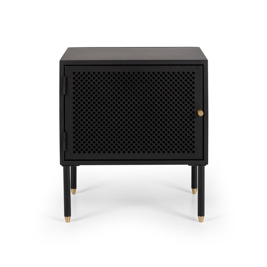 Papawai bedside table right opening front black