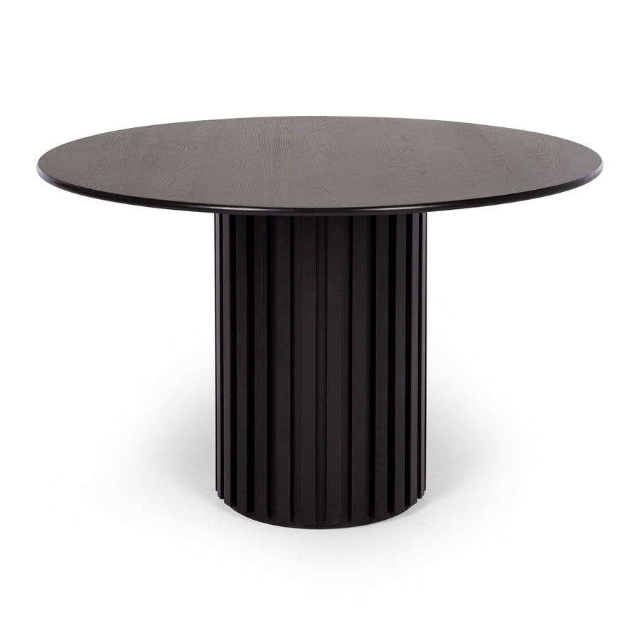 Riwaka Round Dining Table - Black Oak