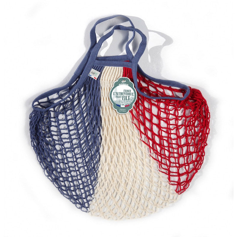 Filt Net Shopping Bag - Blue/White/Red