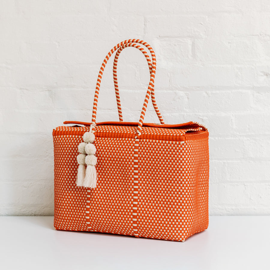 Bombon Tote - Orange/Bone