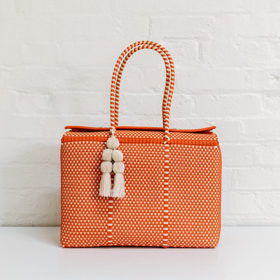 Bombon Tote - Orange/Bone