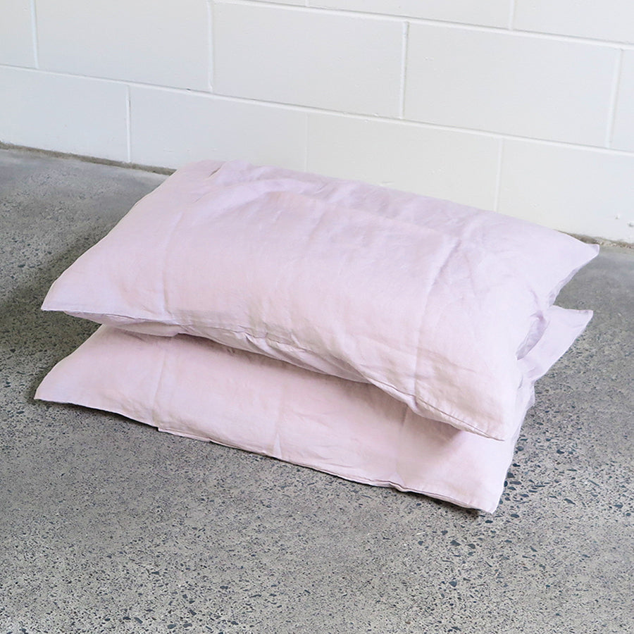 PRE-ORDER - Toetoe Linen Pillowcase Pair - Wisteria