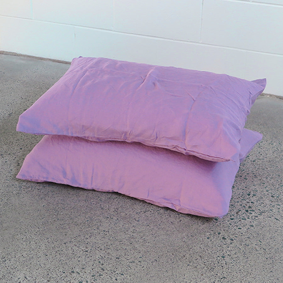 PRE-ORDER - Toetoe Linen Pillowcase Pair - Pansy