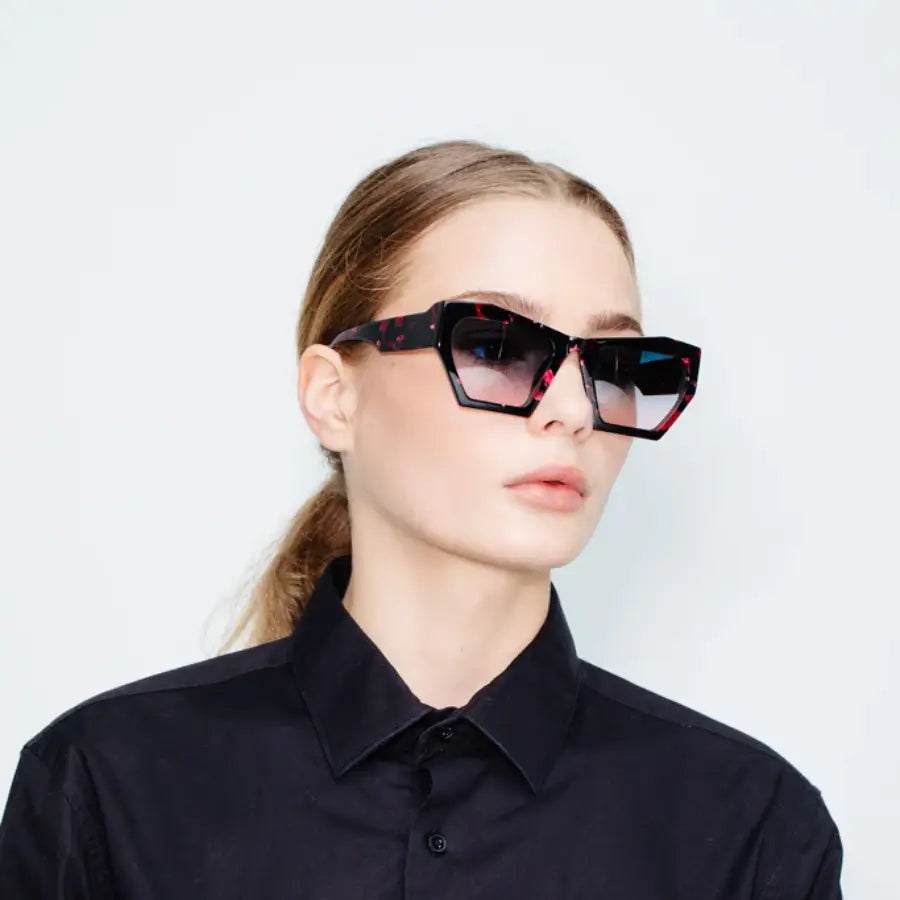Age Eyewear Magenta Sunglasses on model