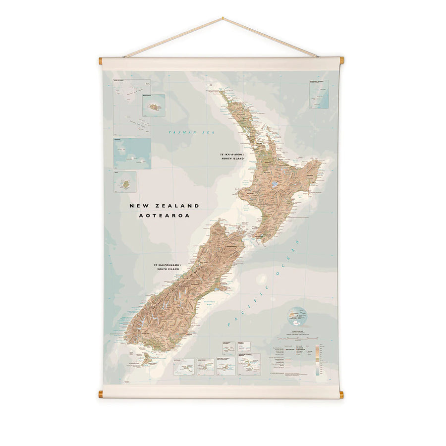 Aotearoa New Zealand Canvas Map