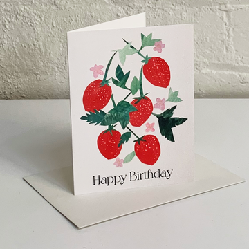 Wild Strawberries - Happy Birthday Card