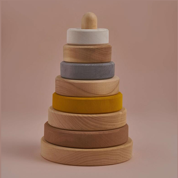 Wooden Stacking Tower- Sand