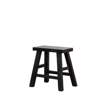 Parq Peasant Stool Rectangle - Black